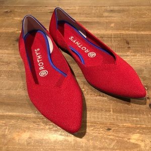 Rothy’s Red The Point Flats - 8.5